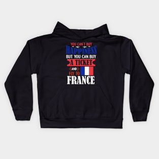 Ticket To France - Funny French Lover Gift Kids Hoodie